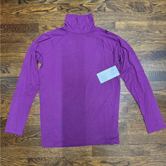 Athleta Cold Shoulder Turtleneck in Purple - Size: S - Picture 2 of 6